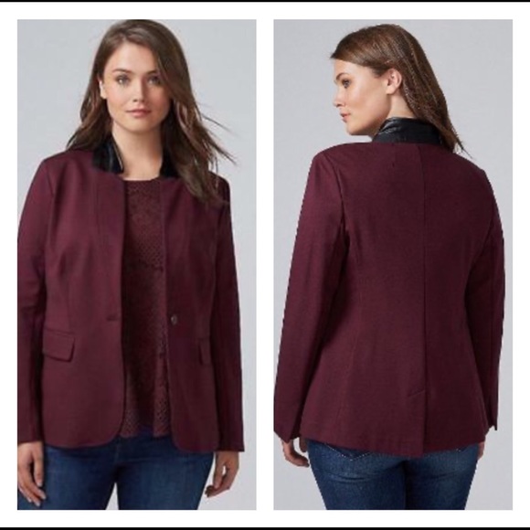 Lane Bryant Jackets & Blazers - 🍸The Bryant Ponte  Blazer Burgundy Size 18…